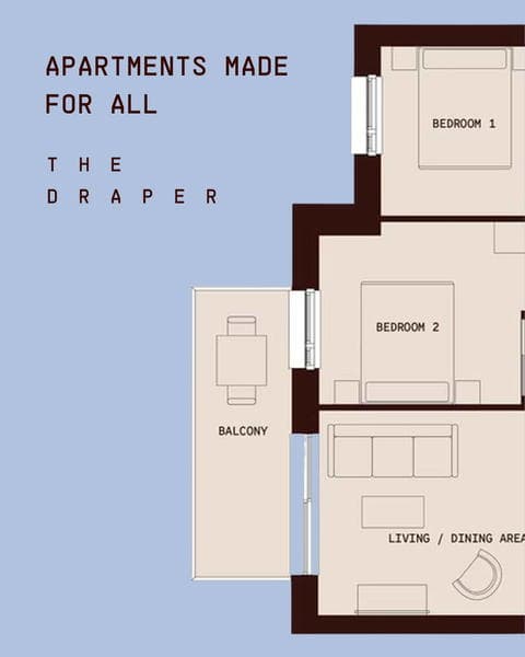 Our two bedroom apartments are thoughtfully...